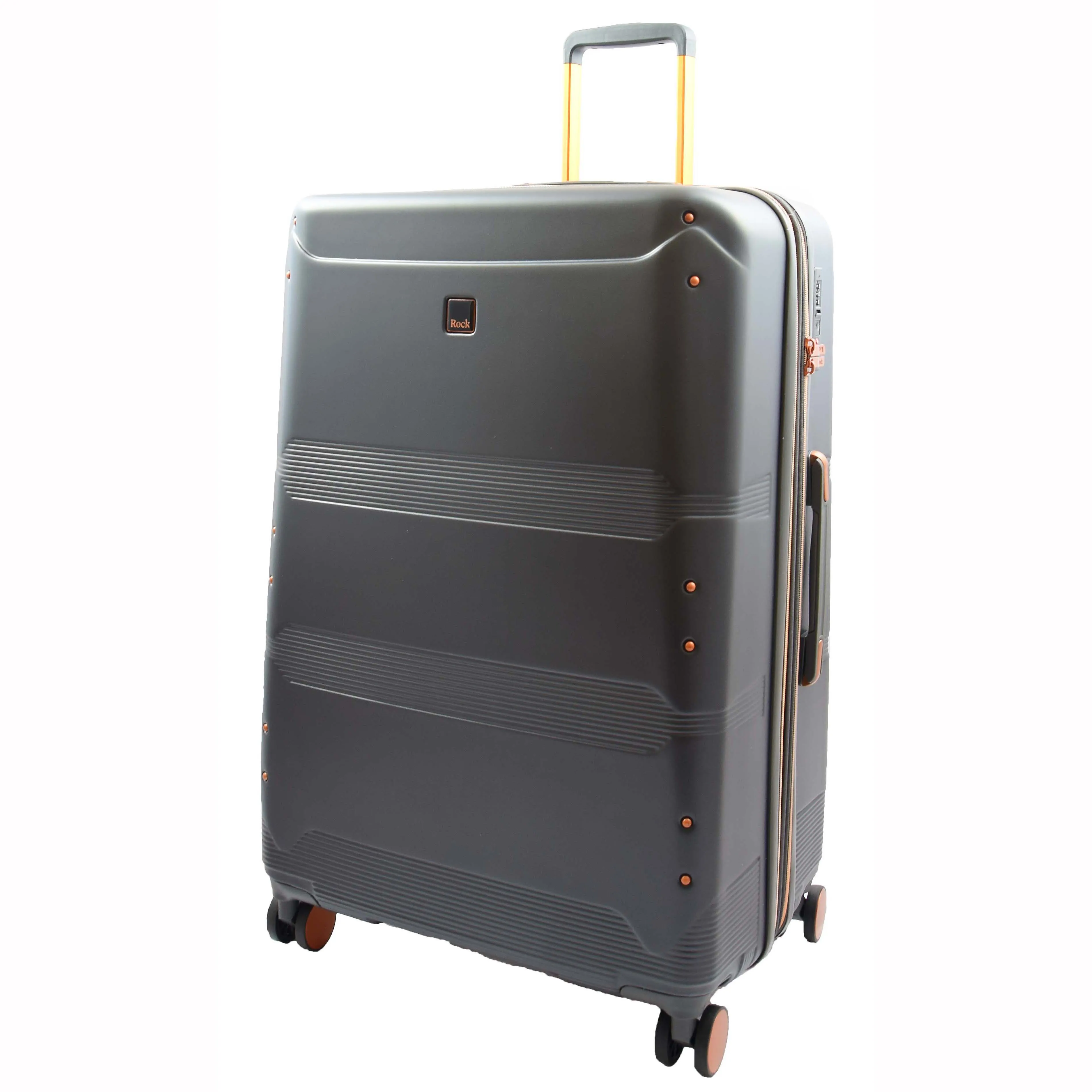 Exclusive 4 Wheel Hard Shell Luggage Expandable Suitcase Travel Bags Astro Charcoal