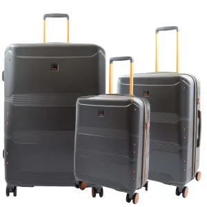 Exclusive 4 Wheel Hard Shell Luggage Expandable Suitcase Travel Bags Astro Charcoal