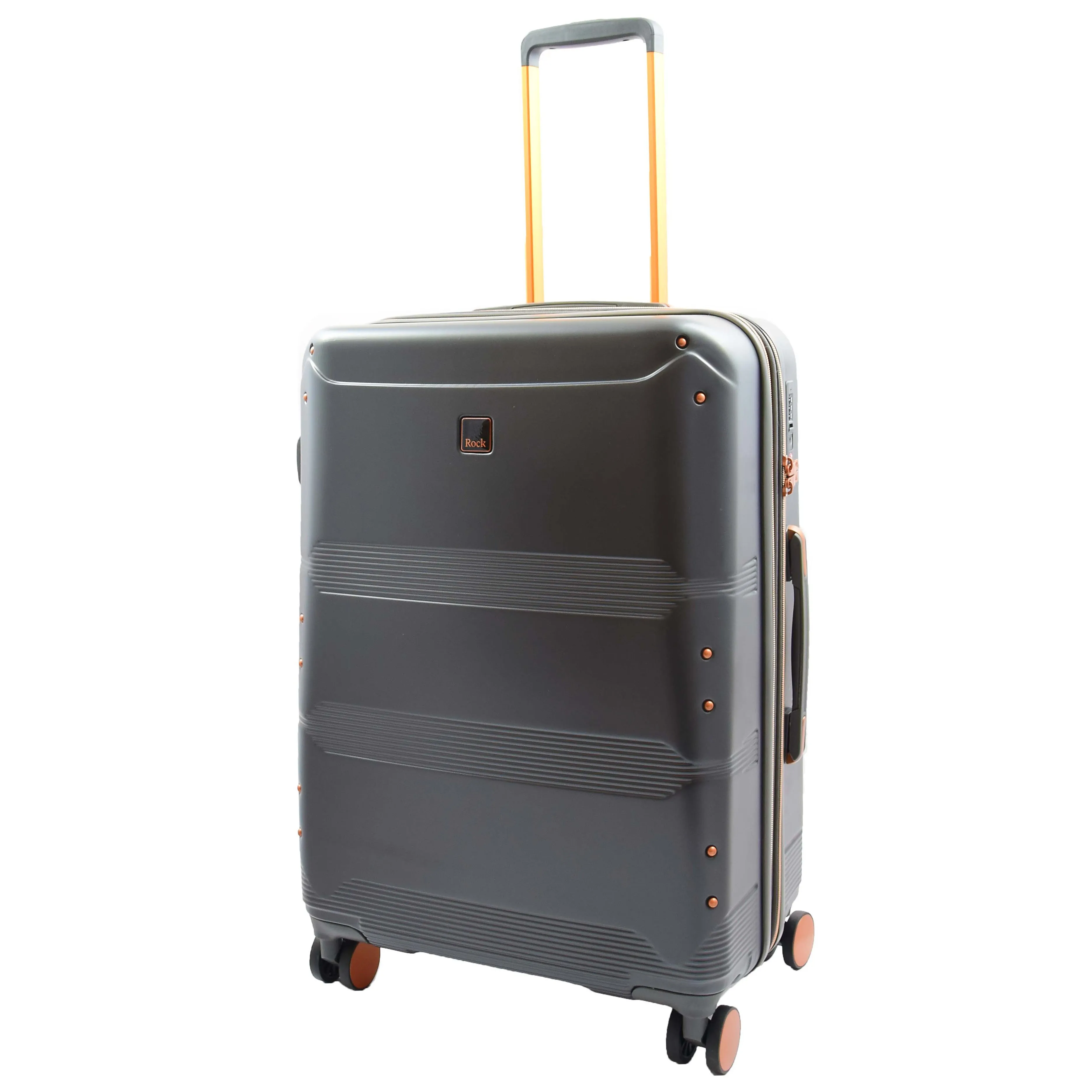 Exclusive 4 Wheel Hard Shell Luggage Expandable Suitcase Travel Bags Astro Charcoal