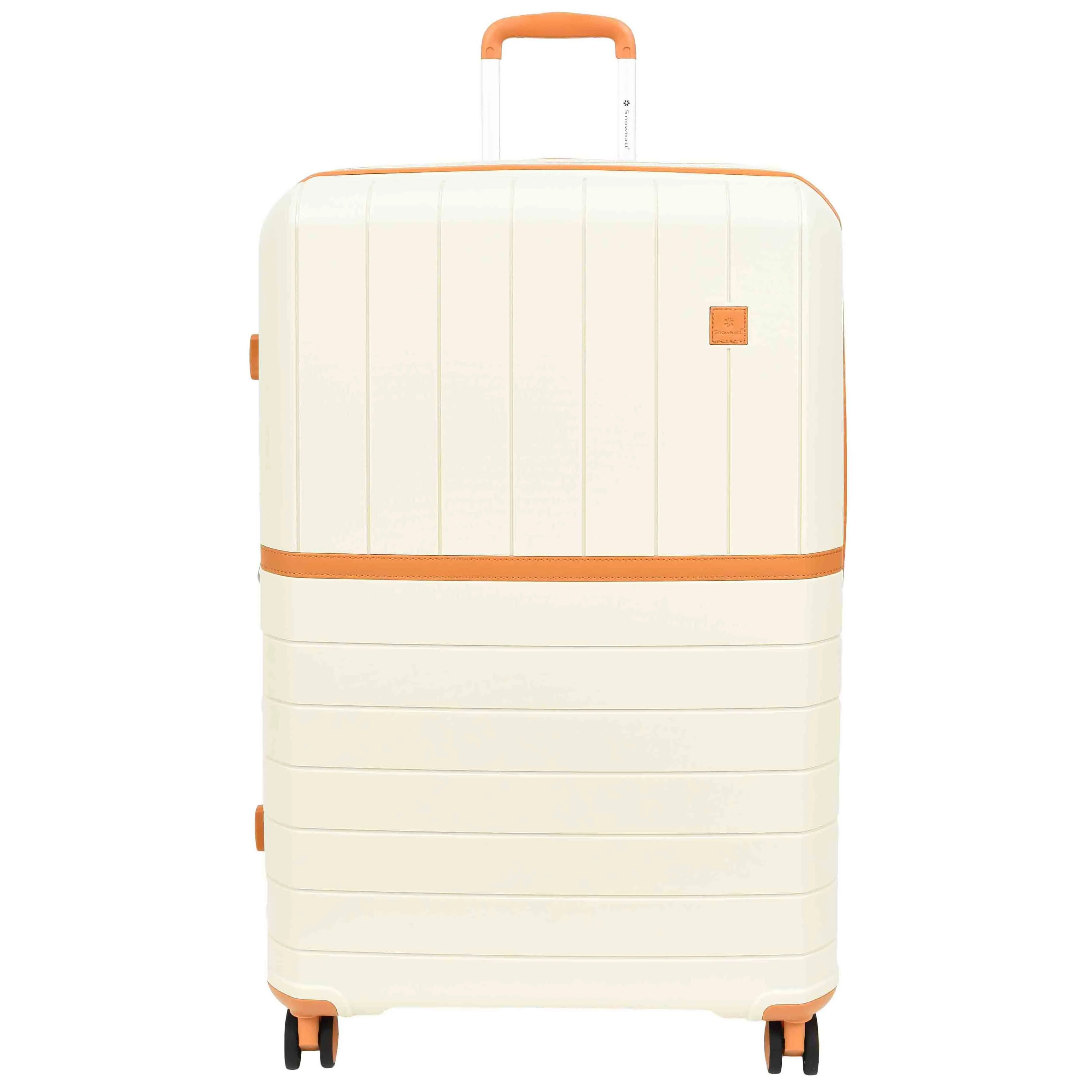 Expandable Wheeled Suitcases Solid Hard Shell PP Luggage Milky Titania