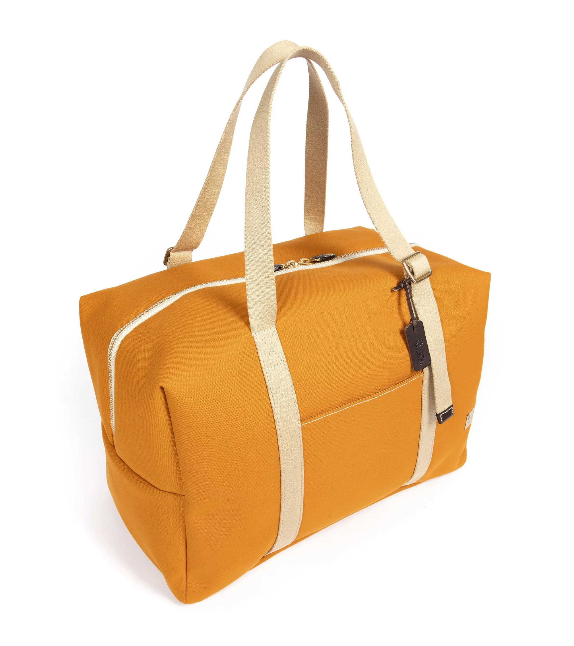 Felisi Cotton Canvas Adjustable Boston Bag: Mustard