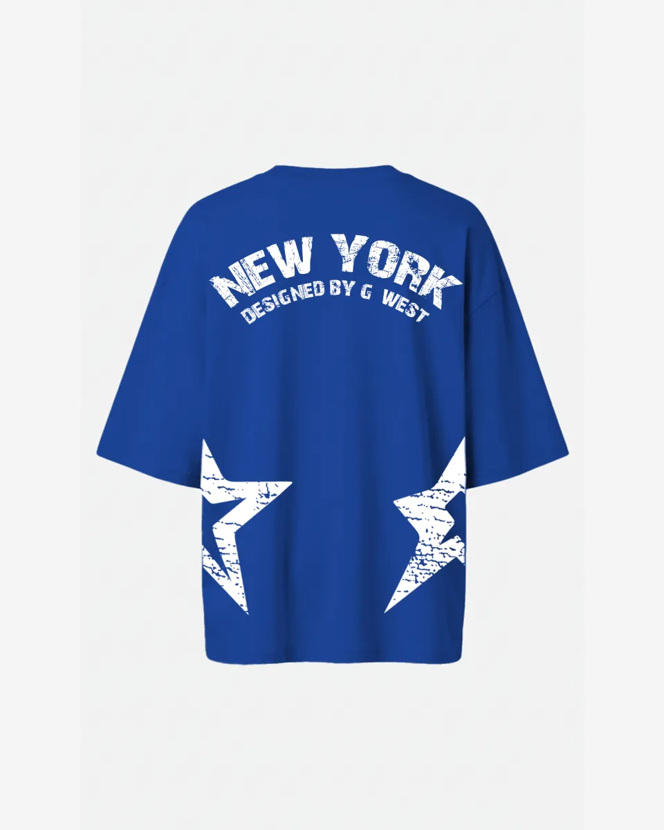 G West Oversized New York Arch Logo Tee  - WOMEN