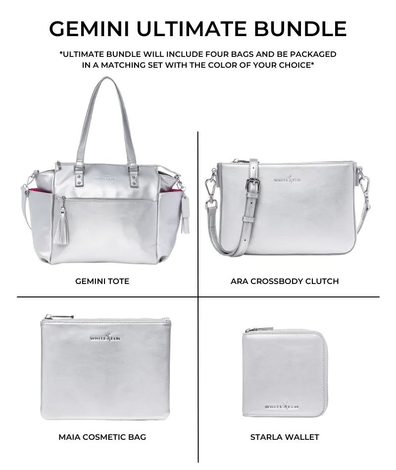 Gemini Convertible Backpack - Silver Metallic - [OUTLET FINAL SALE]