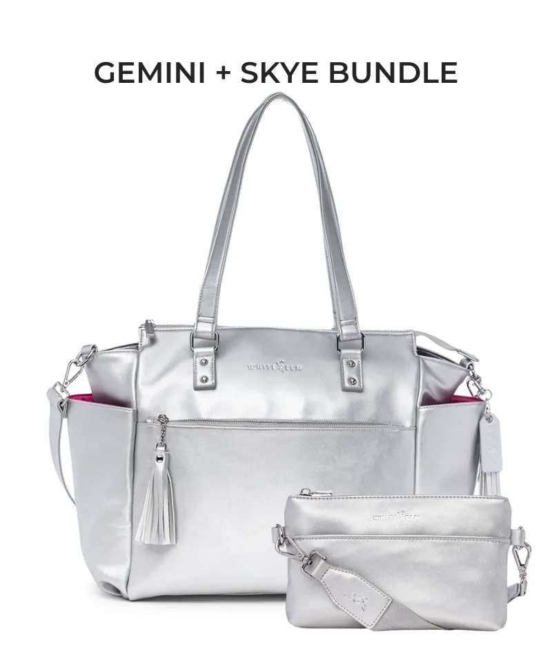 Gemini Convertible Backpack - Silver Metallic - [OUTLET FINAL SALE]