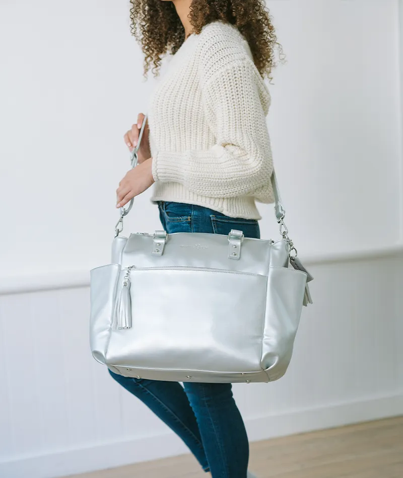 Gemini Convertible Backpack - Silver Metallic - [OUTLET FINAL SALE]