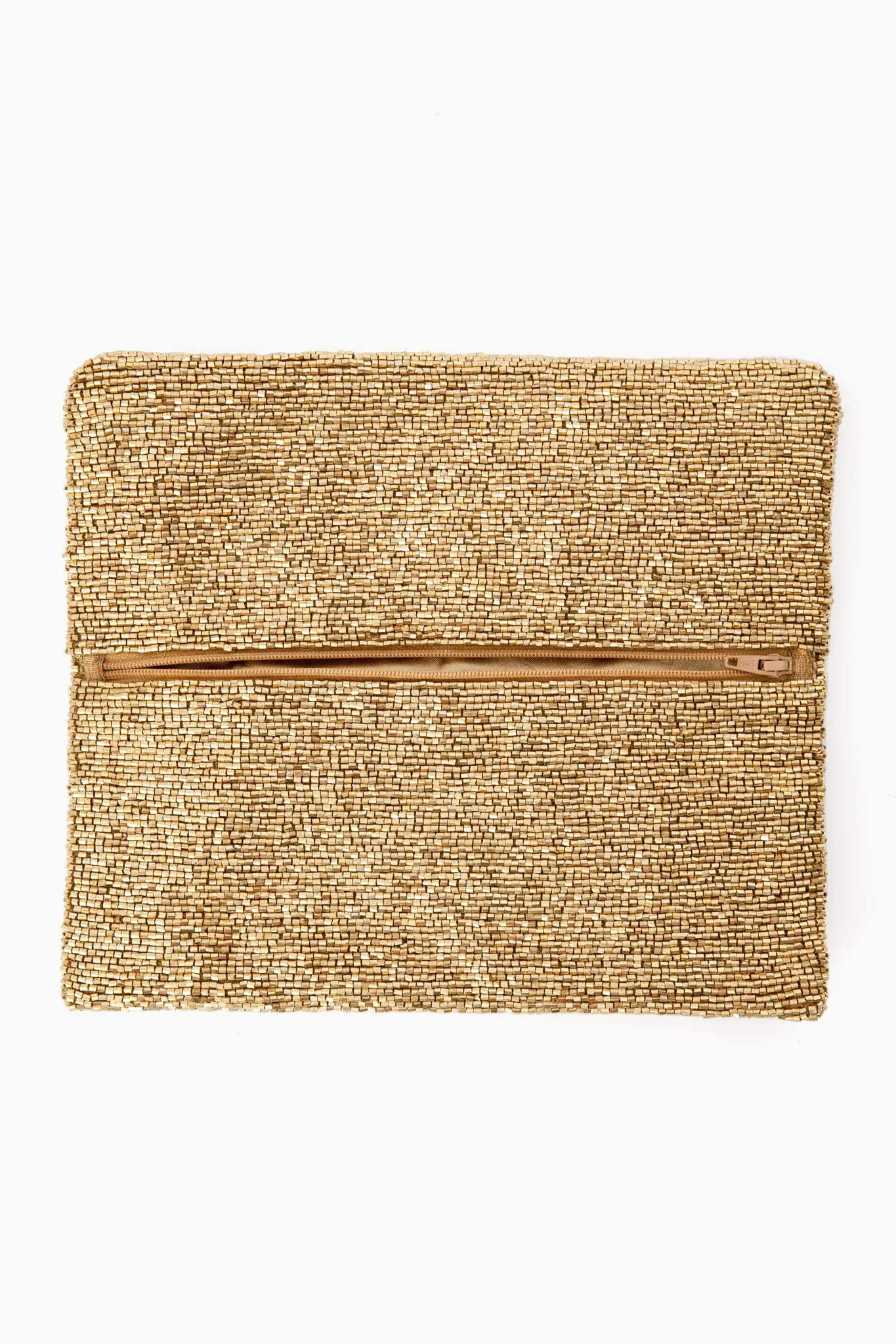 Gold Beaded Clutch