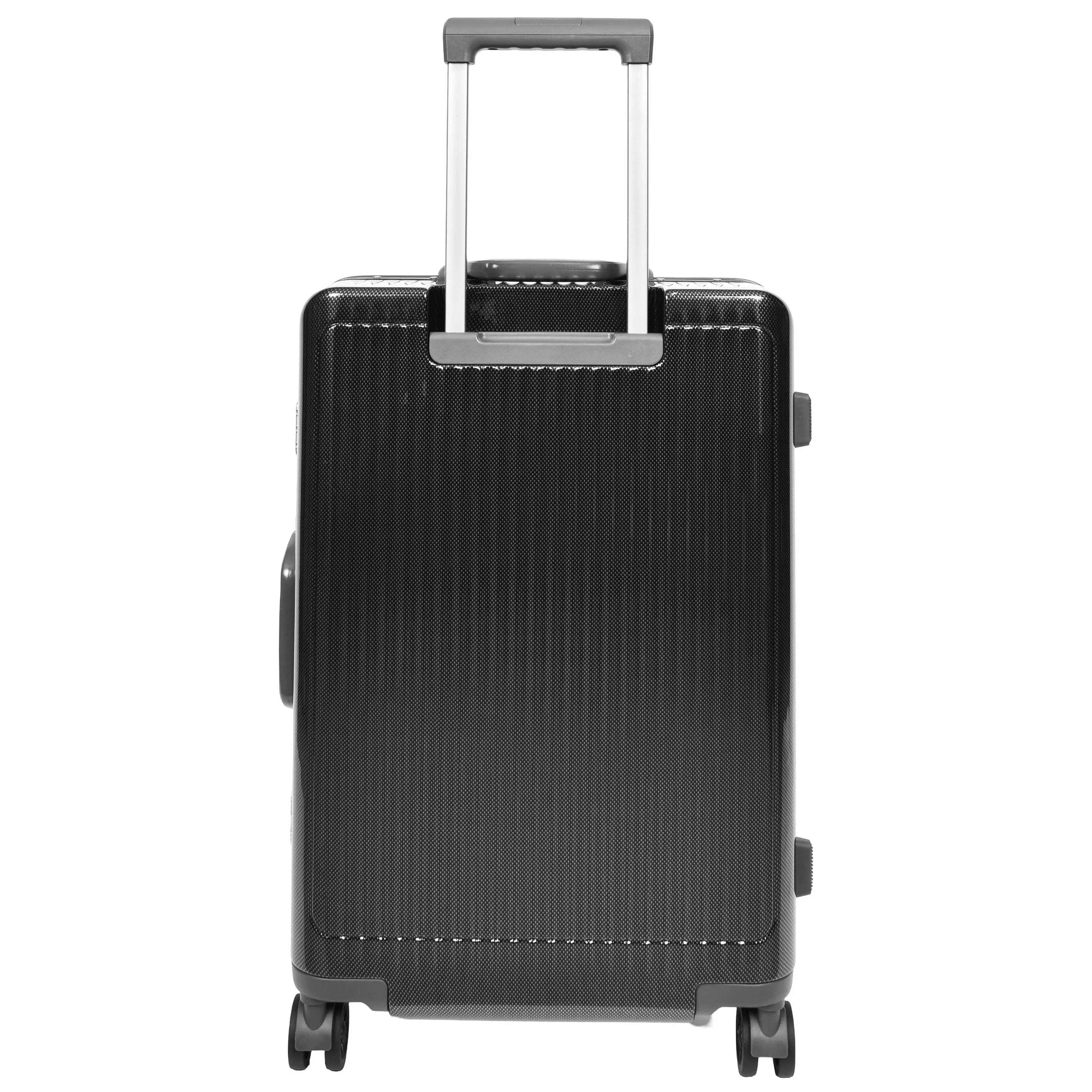Hard side Spinner Luggage 8 Wheels Dual TSA Latch Metal Frame Suitcases Metatron Black