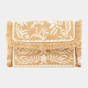iLLASPARKZ Boho Flower Embroidered Clutch/Crossbody Bag