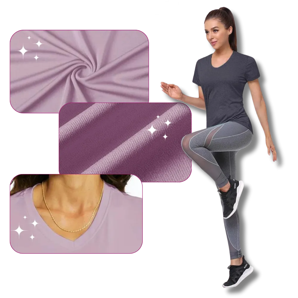 Instant Cooling V-neck Shirts Women