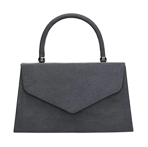 Kendall Suede Velvet Envelope Womens Party Prom Wedding Clutch Bag Purse Bag