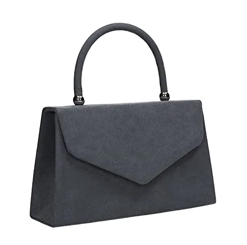 Kendall Suede Velvet Envelope Womens Party Prom Wedding Clutch Bag Purse Bag