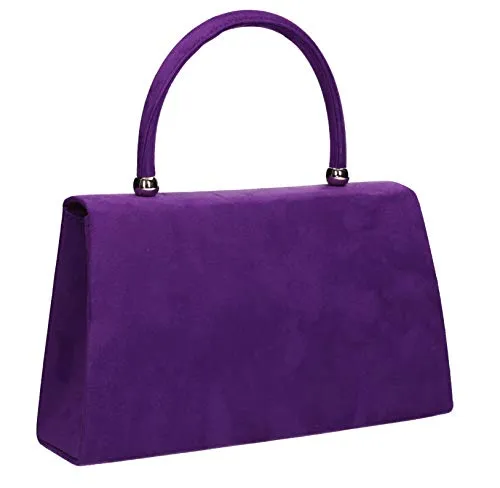Kendall Suede Velvet Envelope Womens Party Prom Wedding Clutch Bag Purse Bag