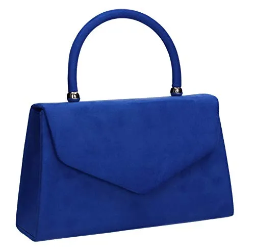 Kendall Suede Velvet Envelope Womens Party Prom Wedding Clutch Bag Purse Bag