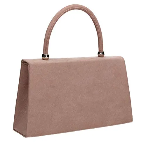 Kendall Suede Velvet Envelope Womens Party Prom Wedding Clutch Bag Purse Bag