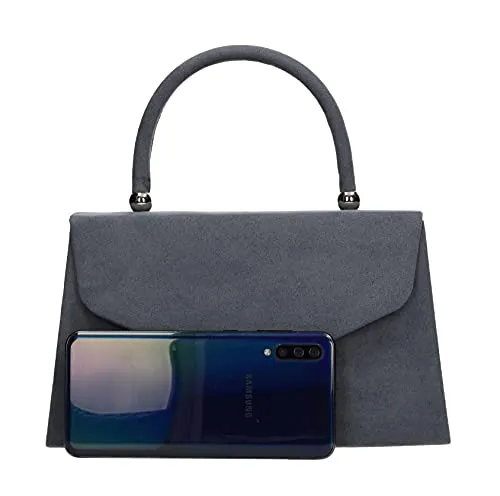 Kendall Suede Velvet Envelope Womens Party Prom Wedding Clutch Bag Purse Bag
