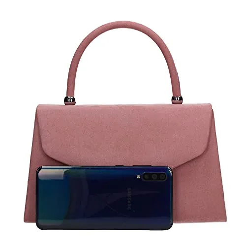 Kendall Suede Velvet Envelope Womens Party Prom Wedding Clutch Bag Purse Bag