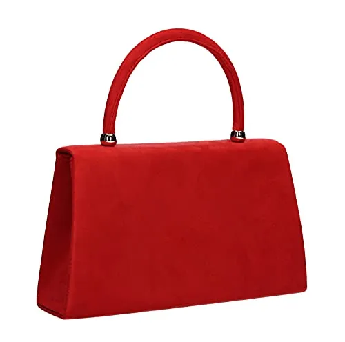 Kendall Suede Velvet Envelope Womens Party Prom Wedding Clutch Bag Purse Bag