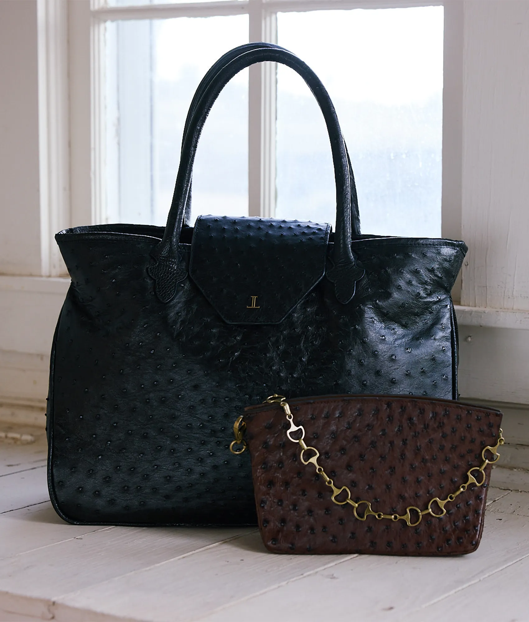 Large Roma Exotic Tote :: Black