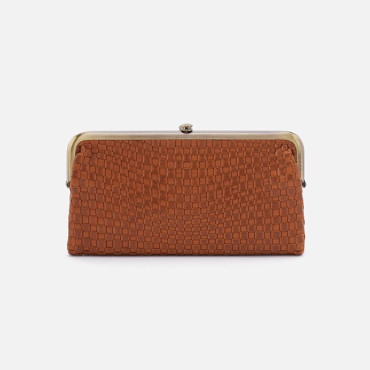 Lauren Clutch-Wallet in Wave Weave Leather - Wheat