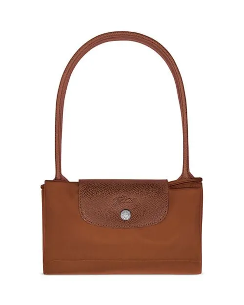 Le Pliage Medium Green Shoulder Bag Made from Longchamp Recycled Material , color Brown