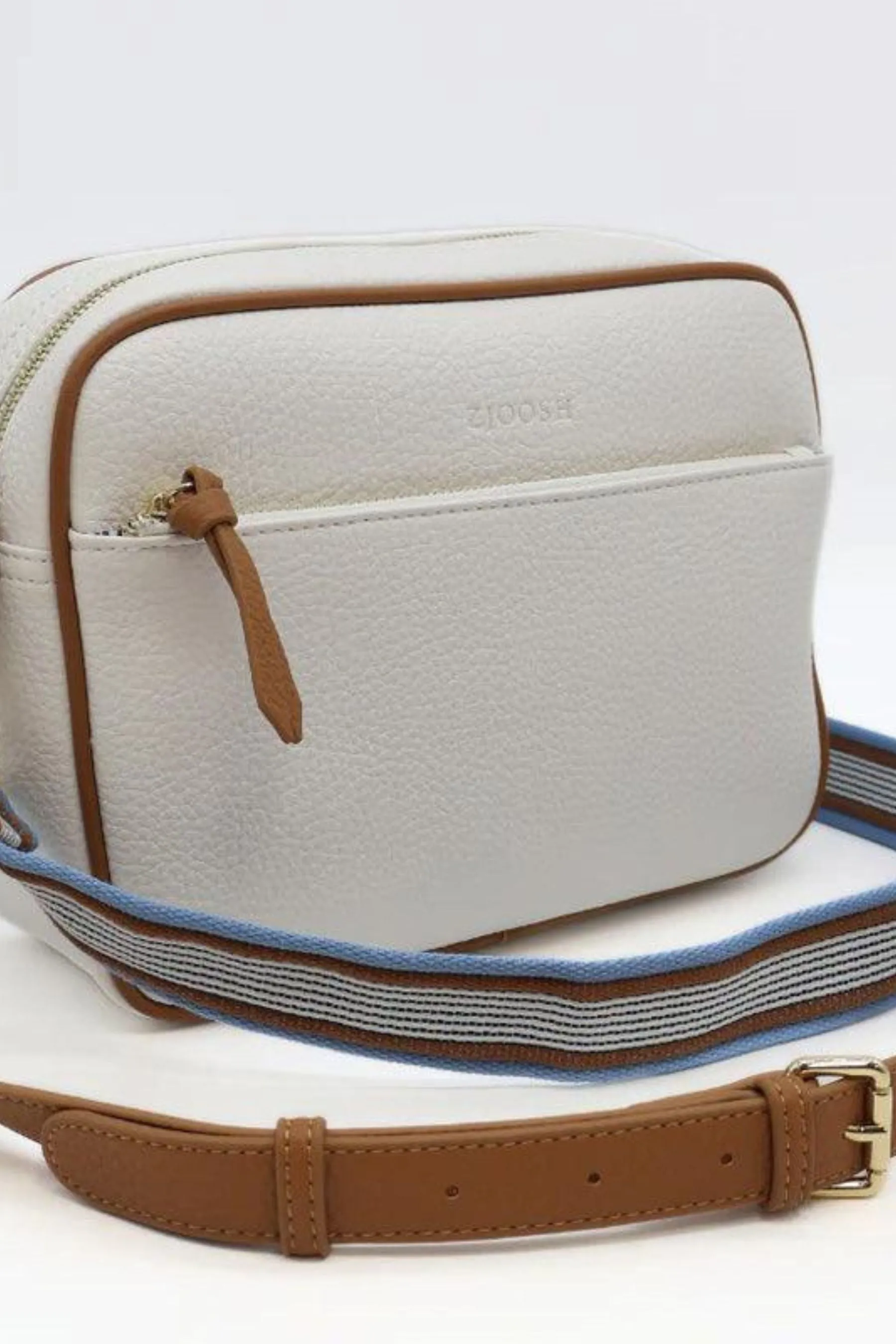 Leah Cross Body Bag | White Tan