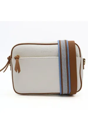 Leah Cross Body Bag | White Tan