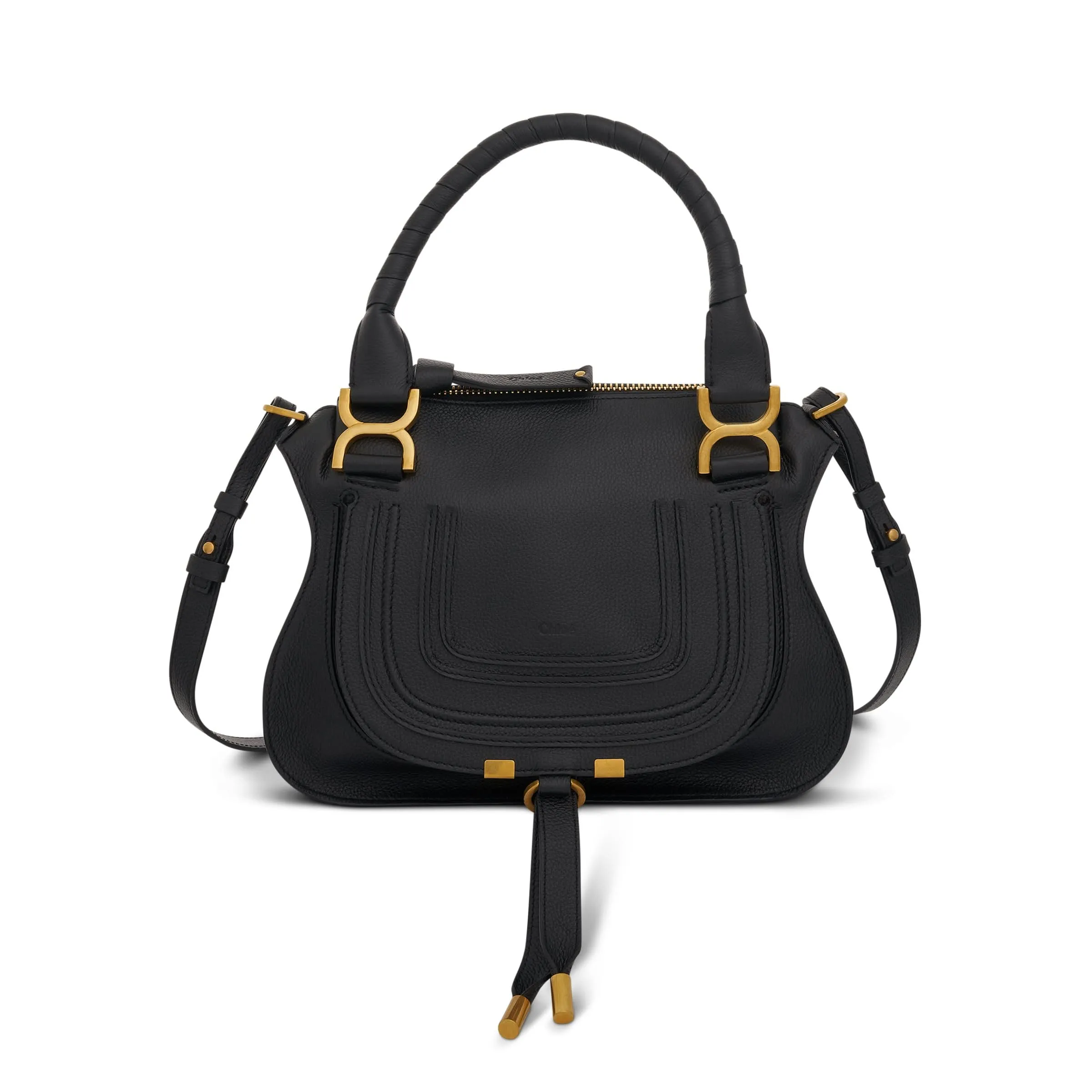 Marcie Small Double Carry Bag in Black