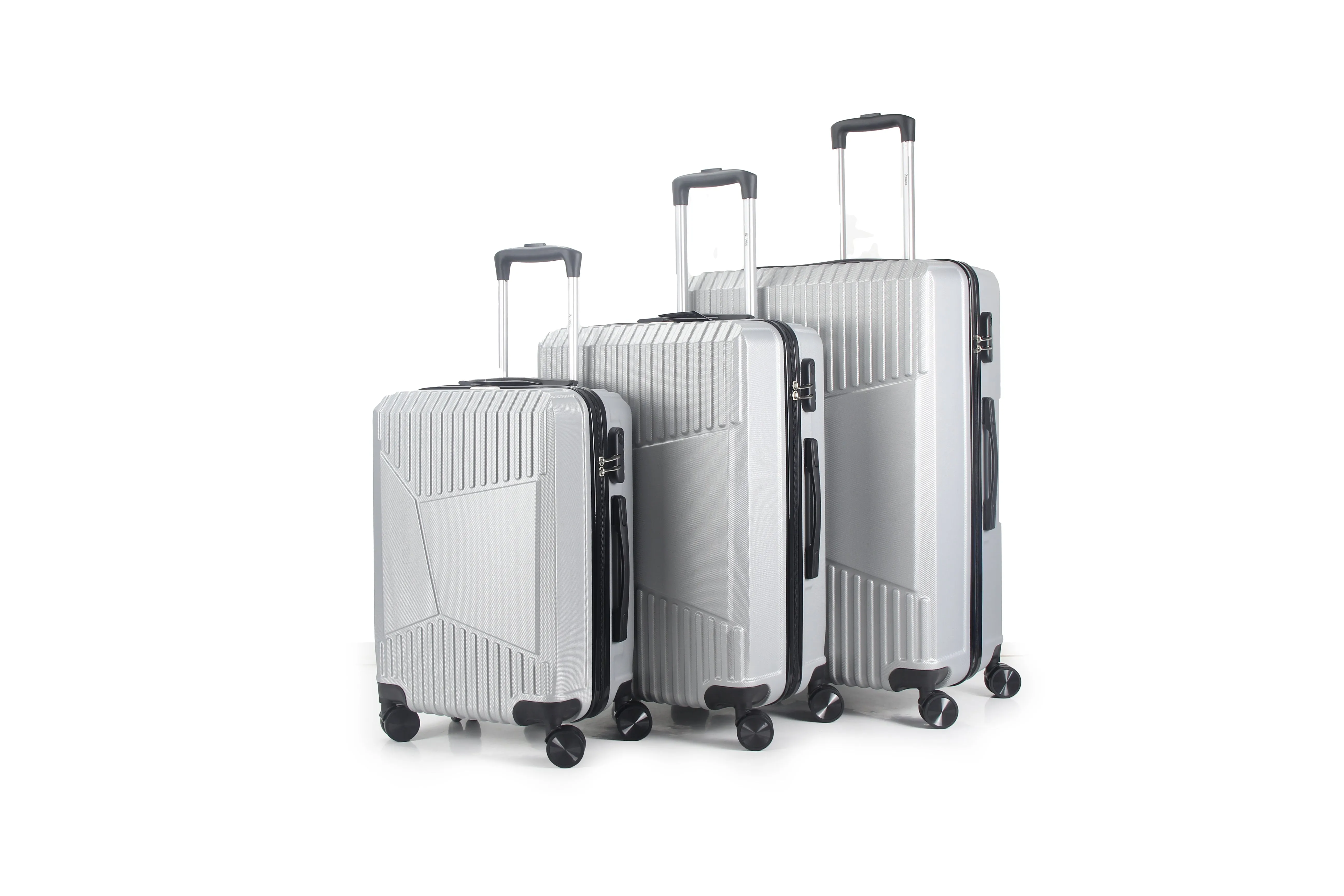 Melinda ABS Hard shell Lightweight 360 Dual Spinning Wheels Combo Lock 28" 24", 20" 3 Piece Luggage Set