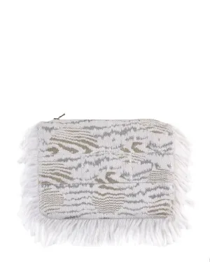Metallic Ruffled Clutch