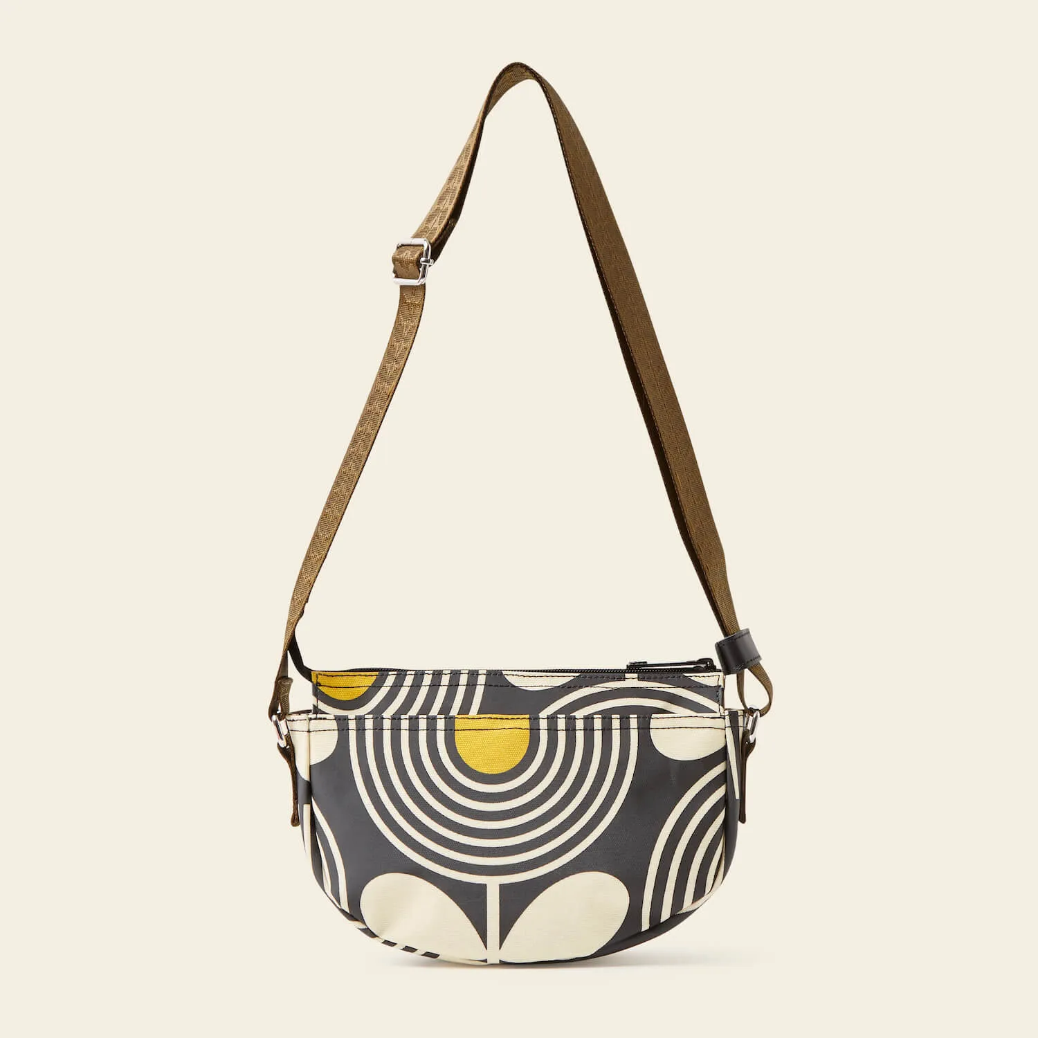 Mini Rounder Crossbody - Giant Striped Tulip Noir