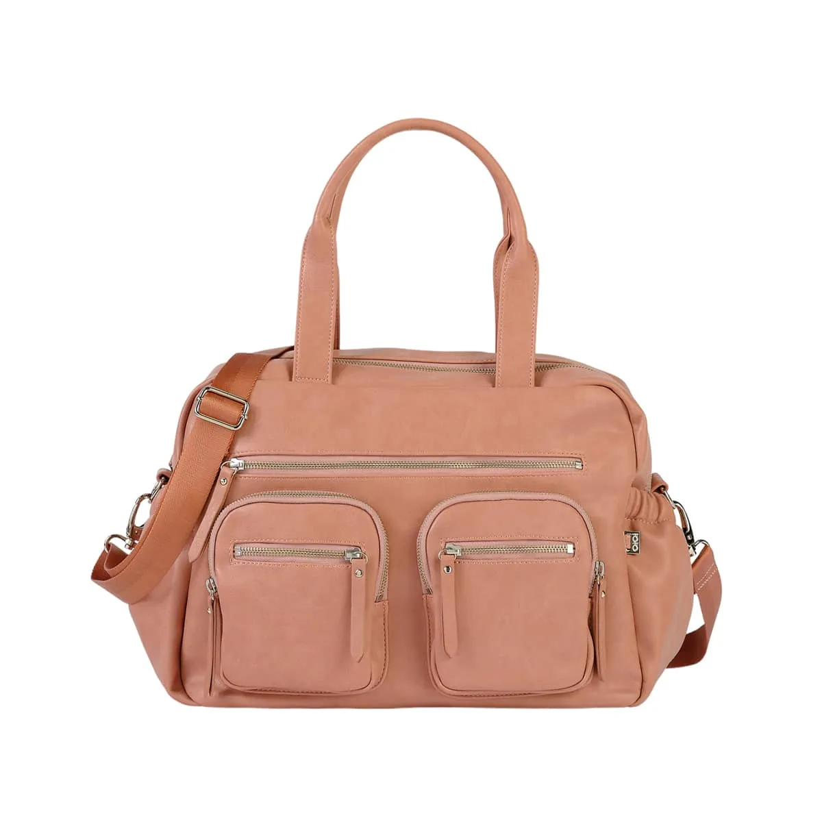 OiOi Vegan Leather Carry All Nappy Bag - Dusty Rose