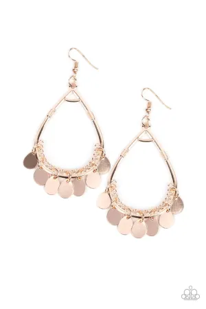 Paparazzi Accessories - Meet Your Music Maker - Rose Gold Earrings