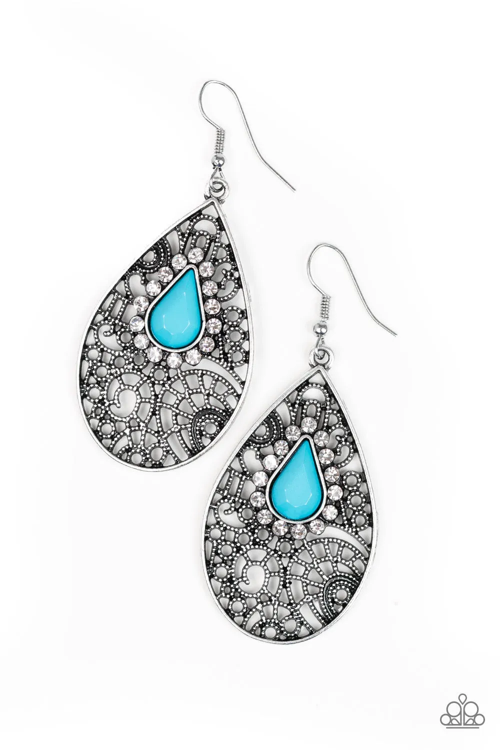 Paparazzi Accessories - Modern Monte Carlo - Blue Earrings