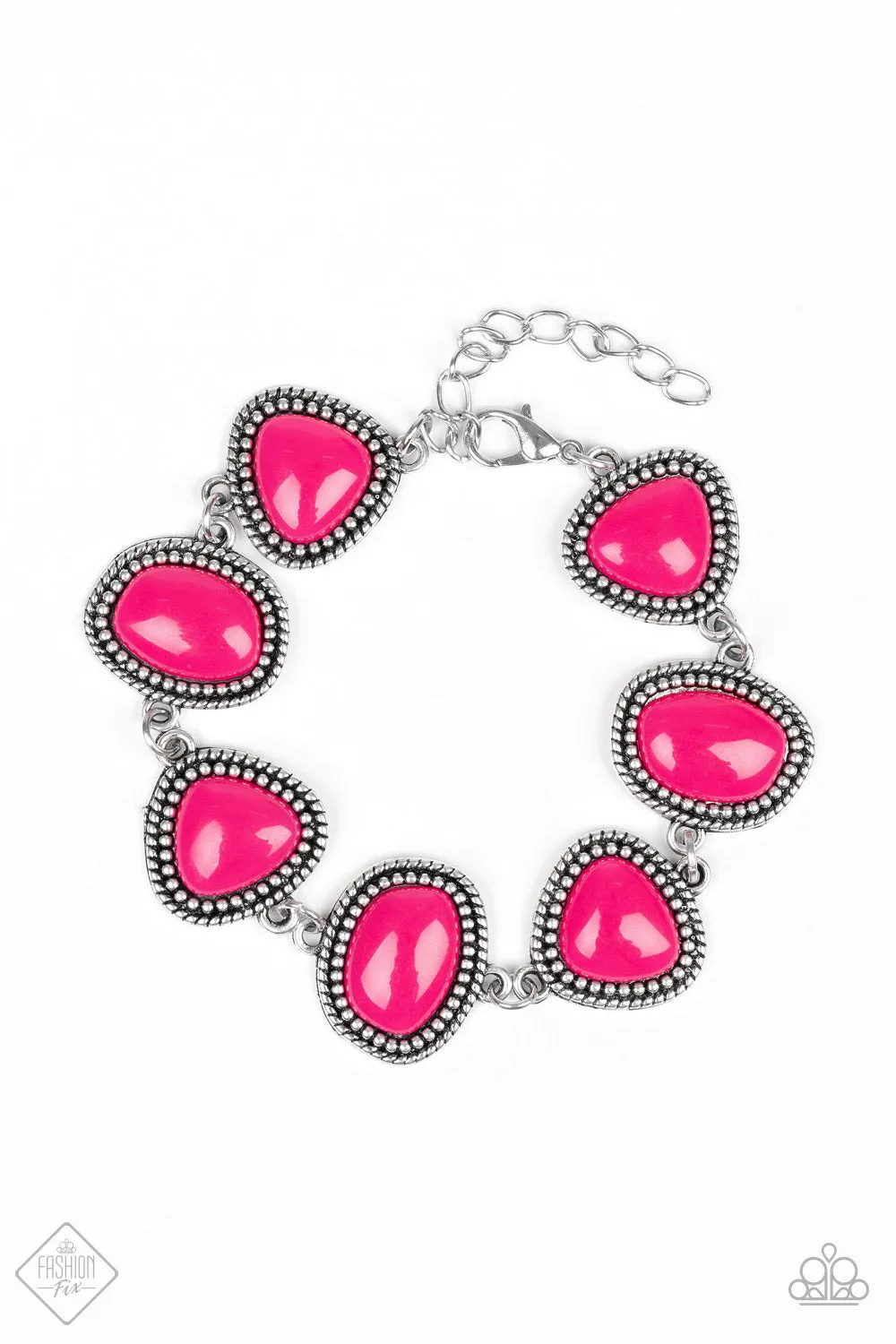 Paparazzi Accessories  - Vividly Vixen #B598 Peg - Pink Bracelet