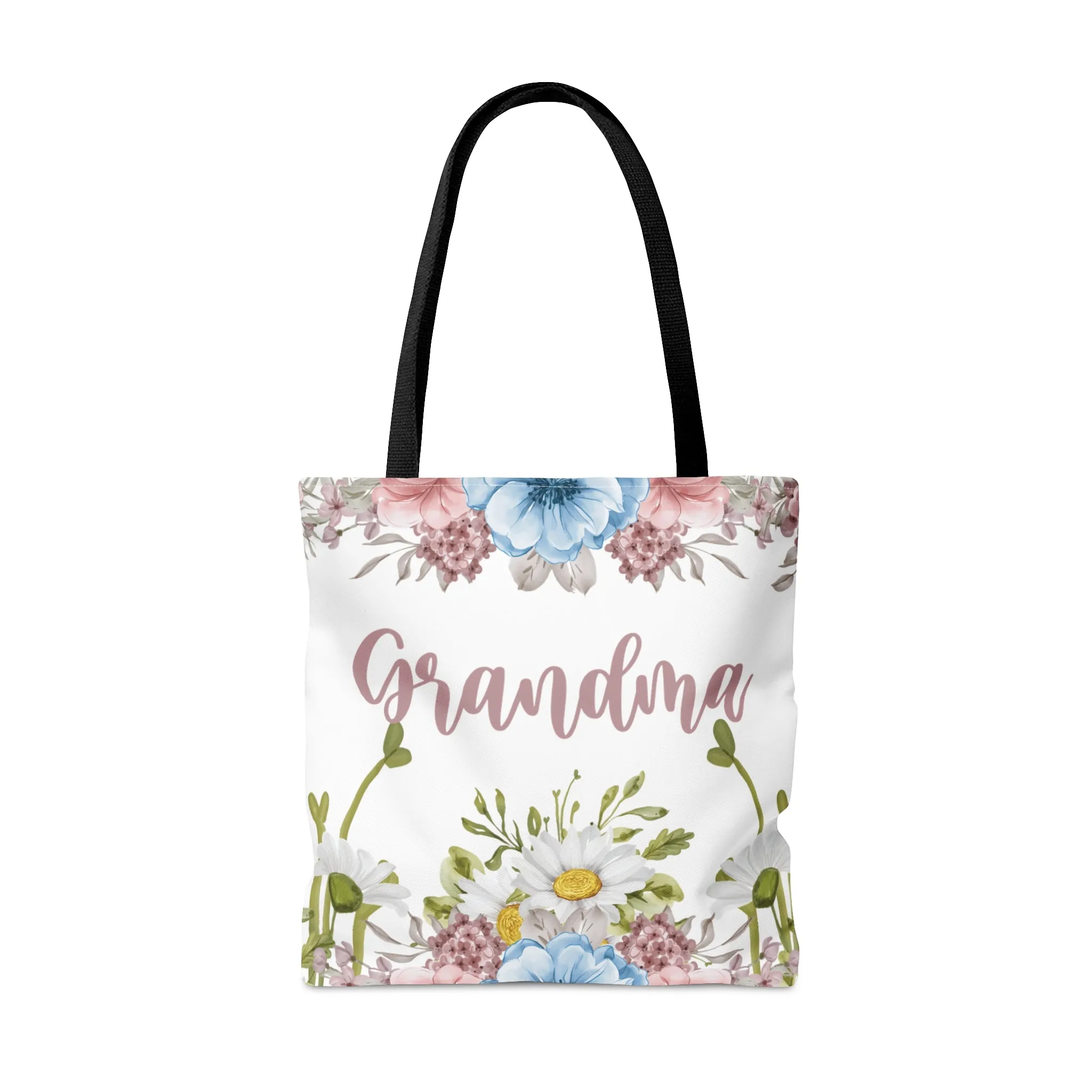 Personalised/Non-Personalised Tote Bag, Floral, Grandma, Tote bag