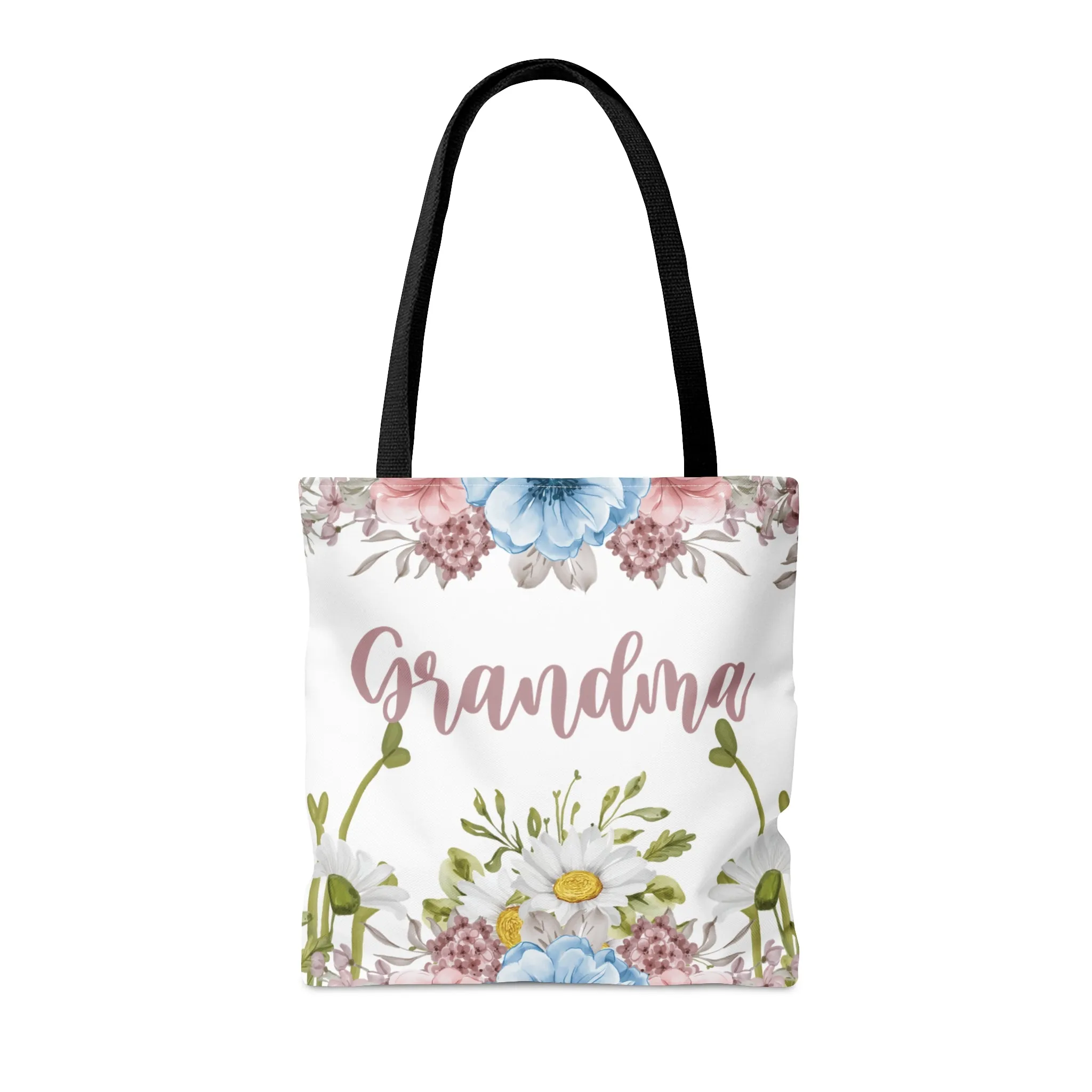 Personalised/Non-Personalised Tote Bag, Floral, Grandma, Tote bag