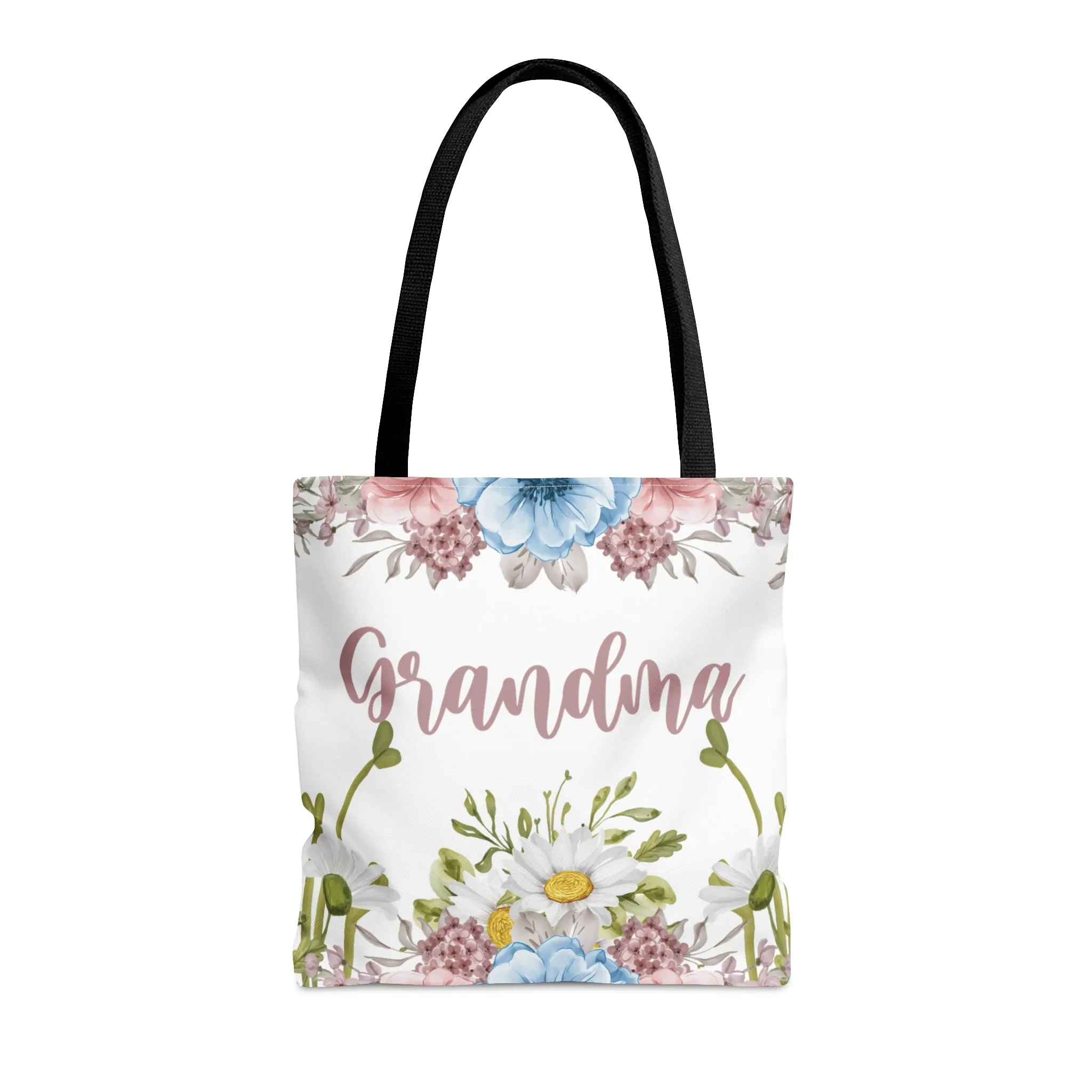 Personalised/Non-Personalised Tote Bag, Floral, Grandma, Tote bag