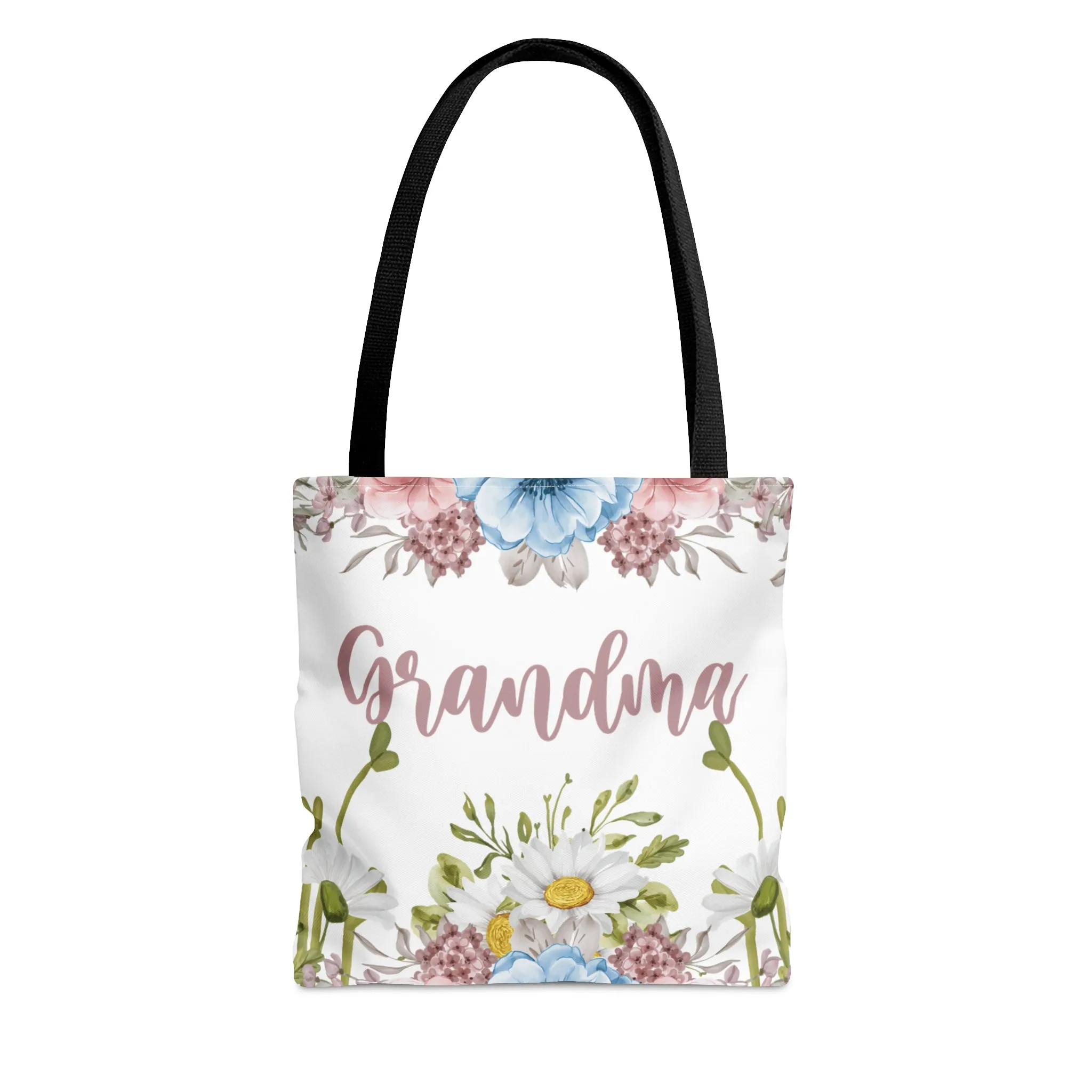Personalised/Non-Personalised Tote Bag, Floral, Grandma, Tote bag