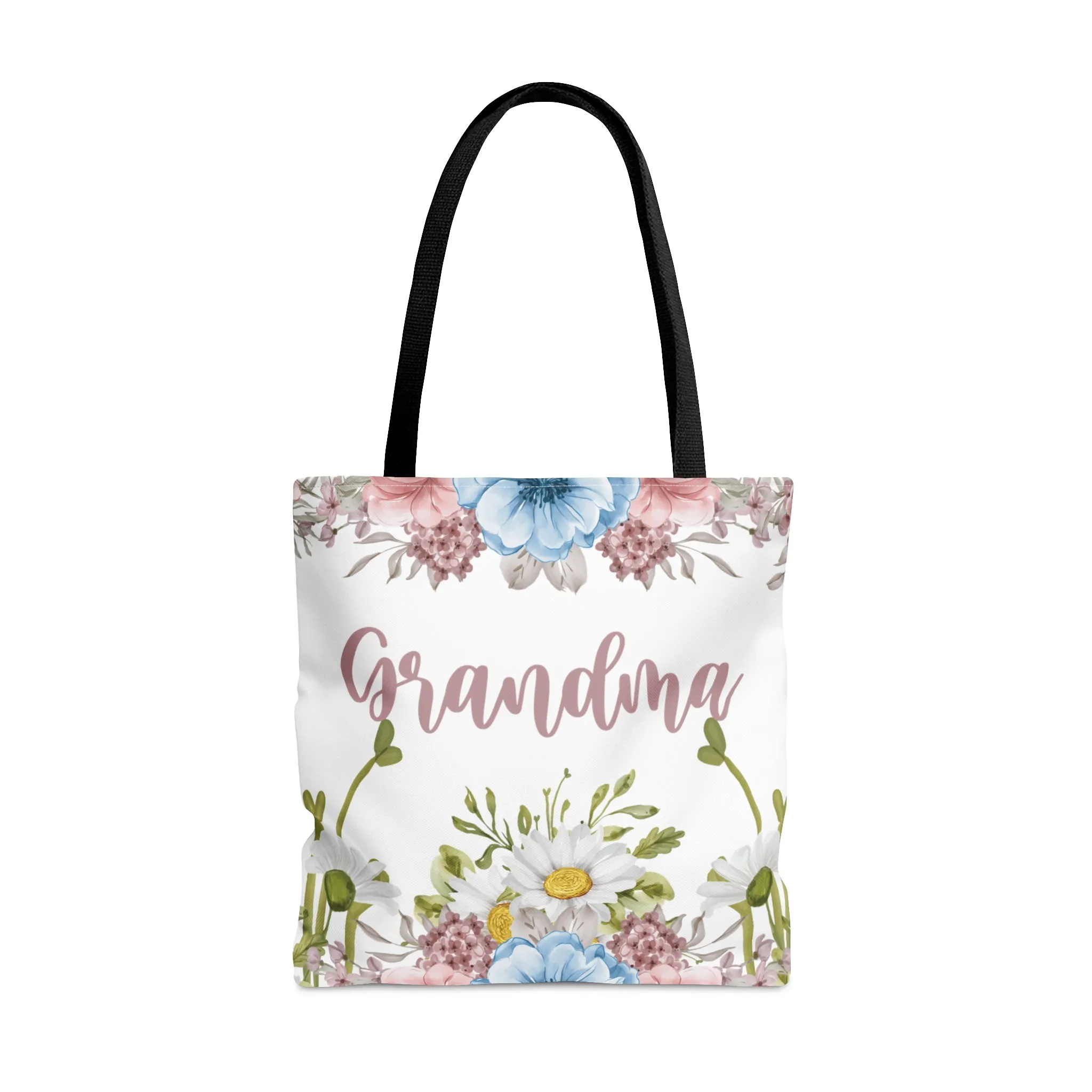 Personalised/Non-Personalised Tote Bag, Floral, Grandma, Tote bag