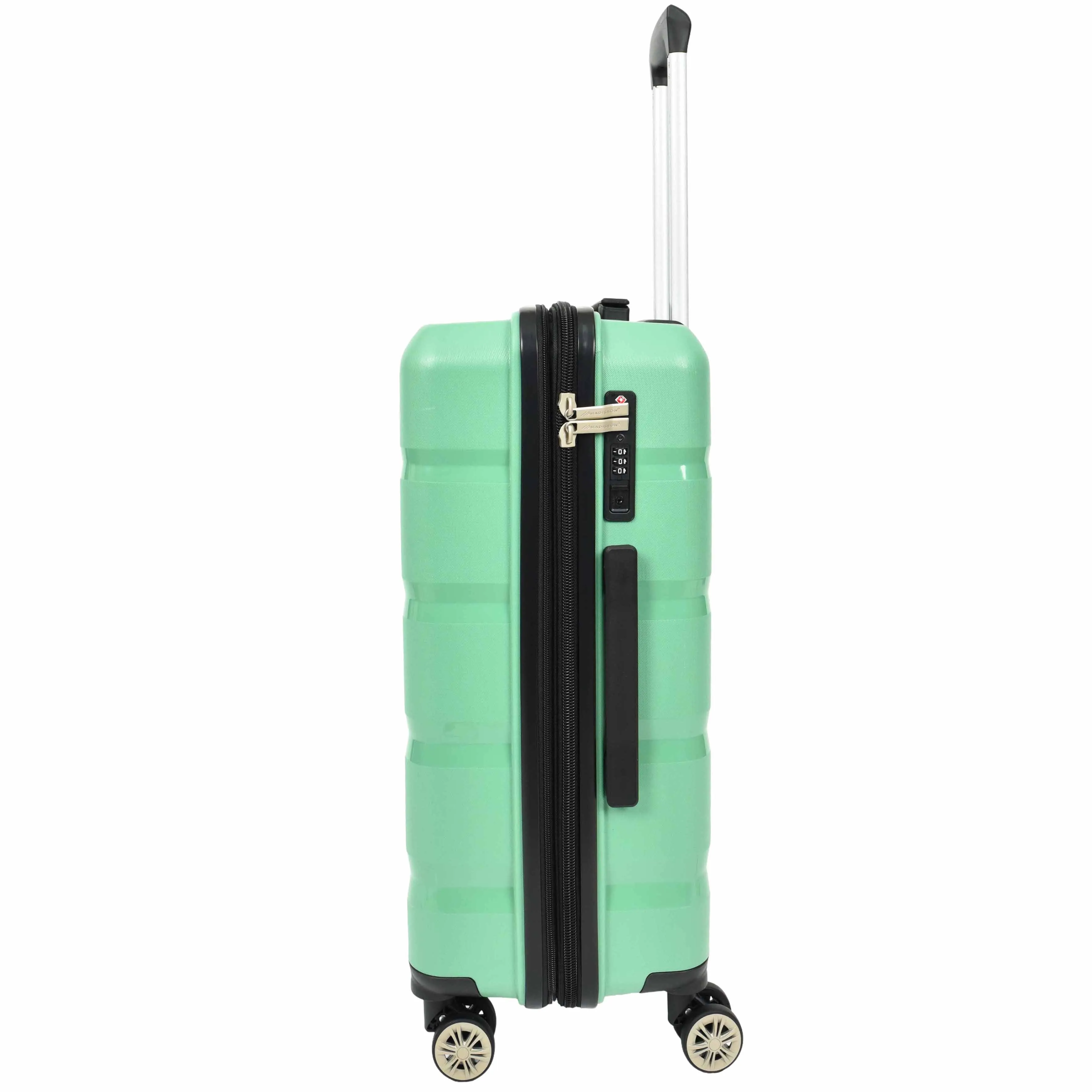 PP Hard Shell Luggage Expandable Four Wheel Suitcases Cygnus Lime