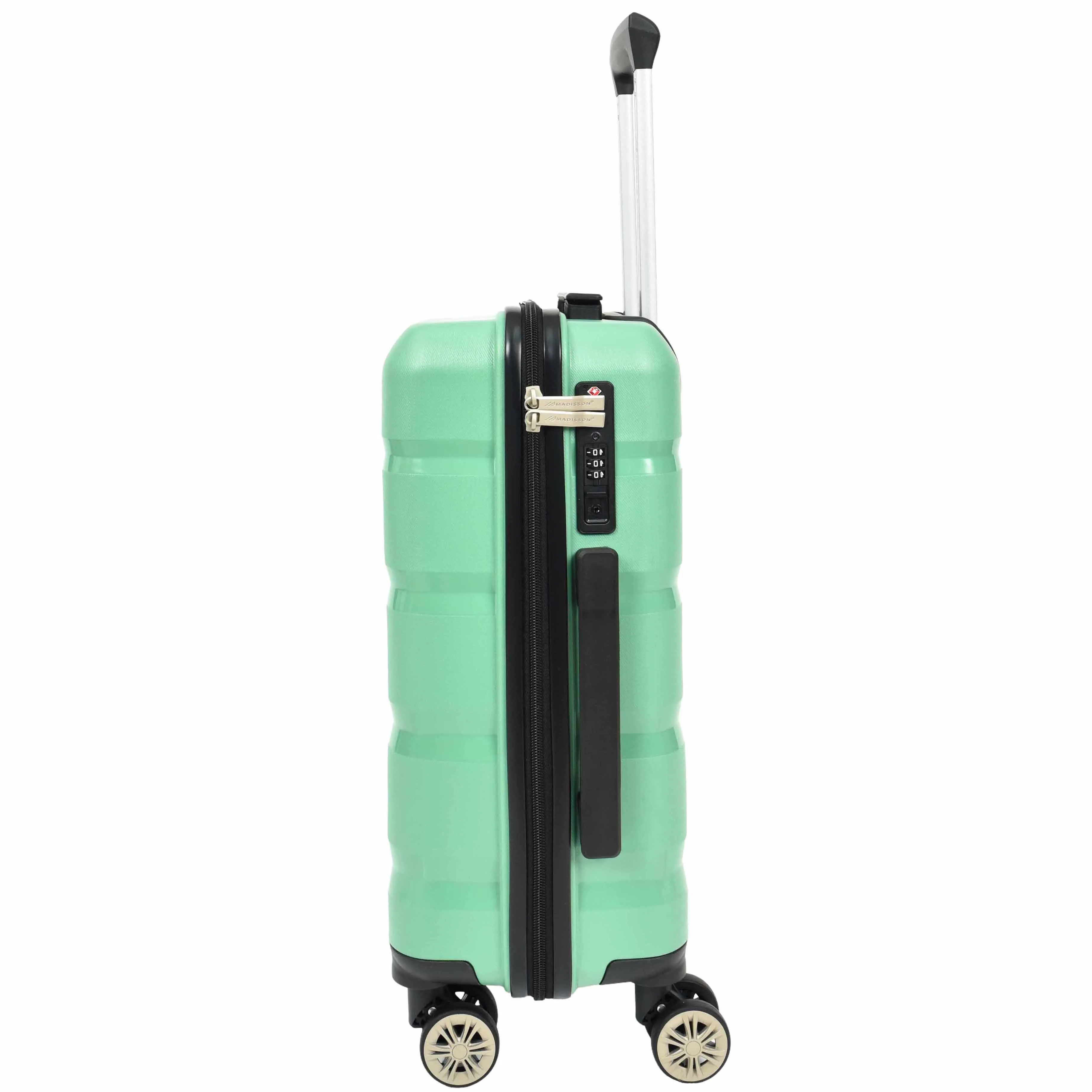PP Hard Shell Luggage Expandable Four Wheel Suitcases Cygnus Lime