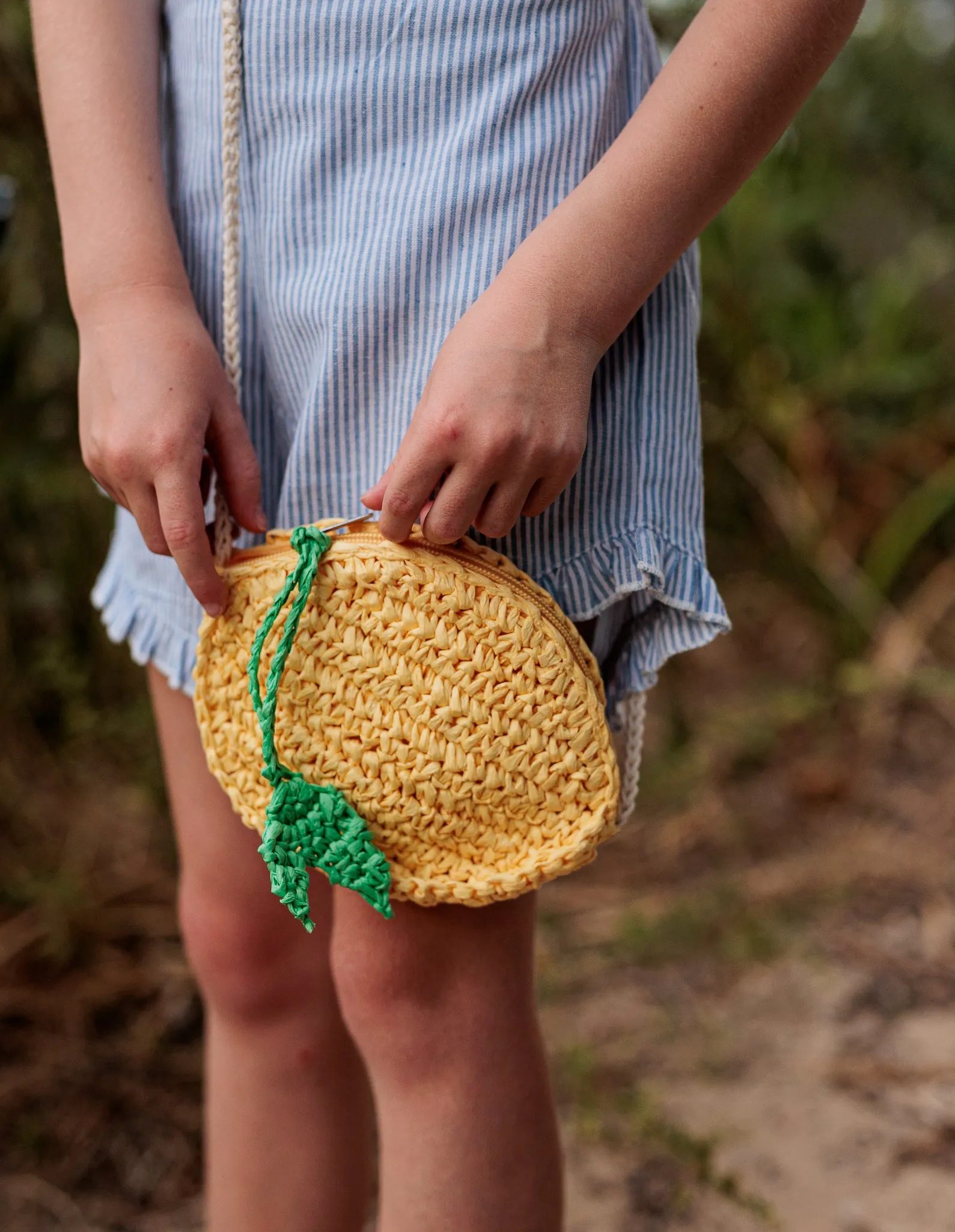 Ravello Lemon Straw Bag
