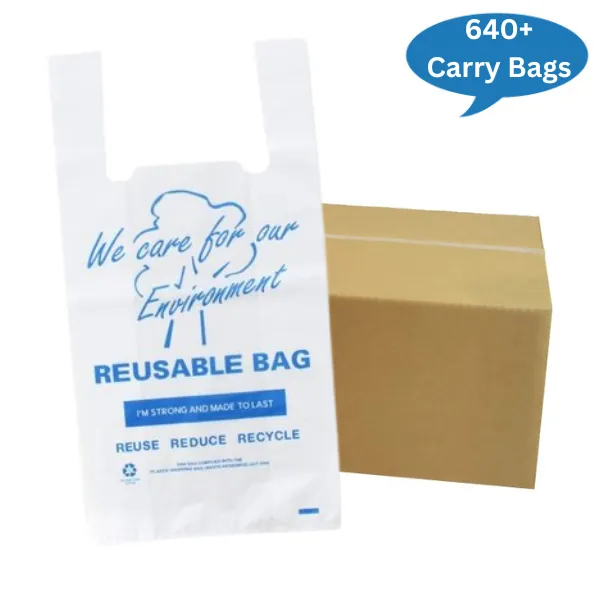 Reusable Printed Plastic Carry Bags 35UM | Singlet