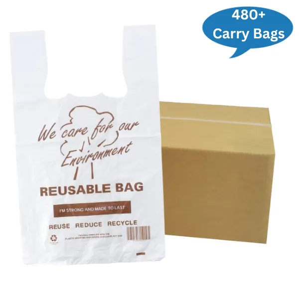 Reusable Printed Plastic Carry Bags 35UM | Singlet