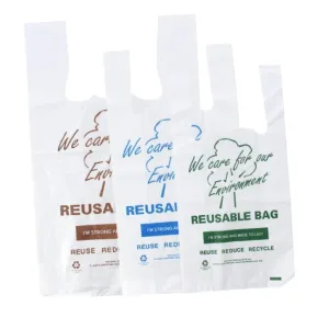 Reusable Printed Plastic Carry Bags 35UM | Singlet