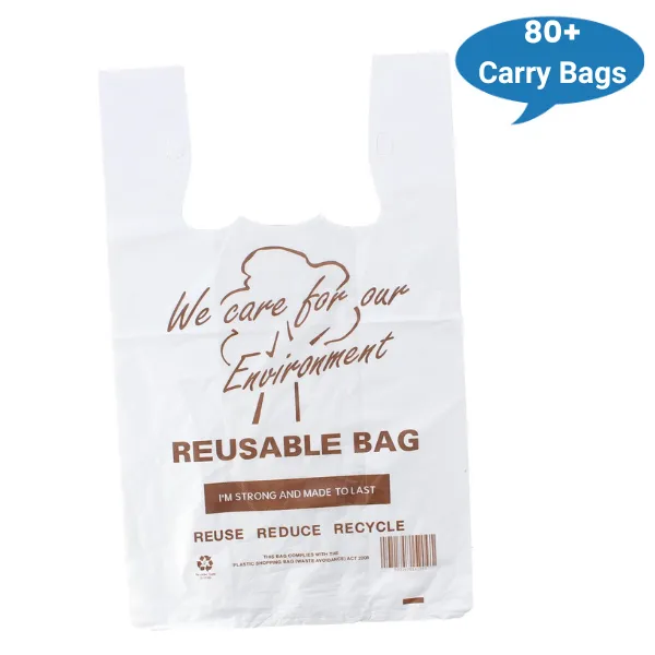 Reusable Printed Plastic Carry Bags 35UM | Singlet