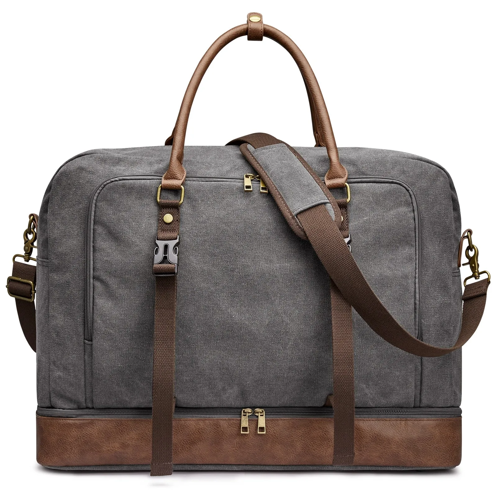 S-ZONE Travel Duffel Bag Duffle Bag for Men Women Weekender Bag Gym Canvas Weekend Overnight Carryon W/ Laptop Compartment