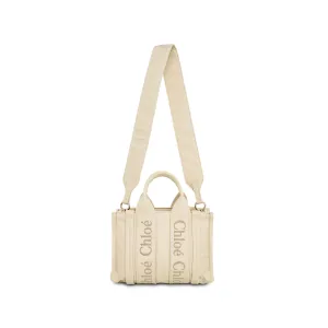 Small Woody Tote Bag in Dusty Ivory