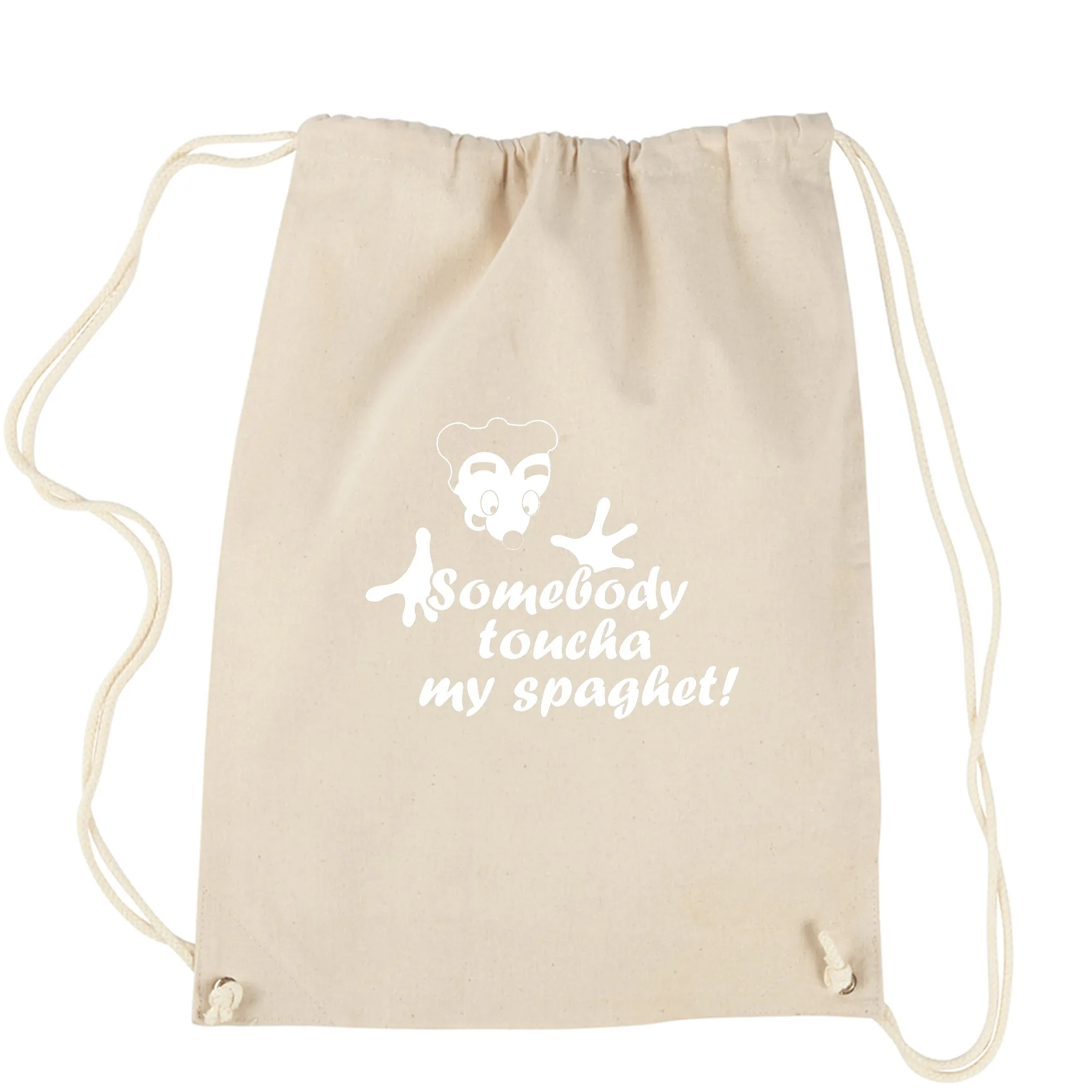 Somebody Toucha My Spaghet Funny Meme Drawstring Backpack