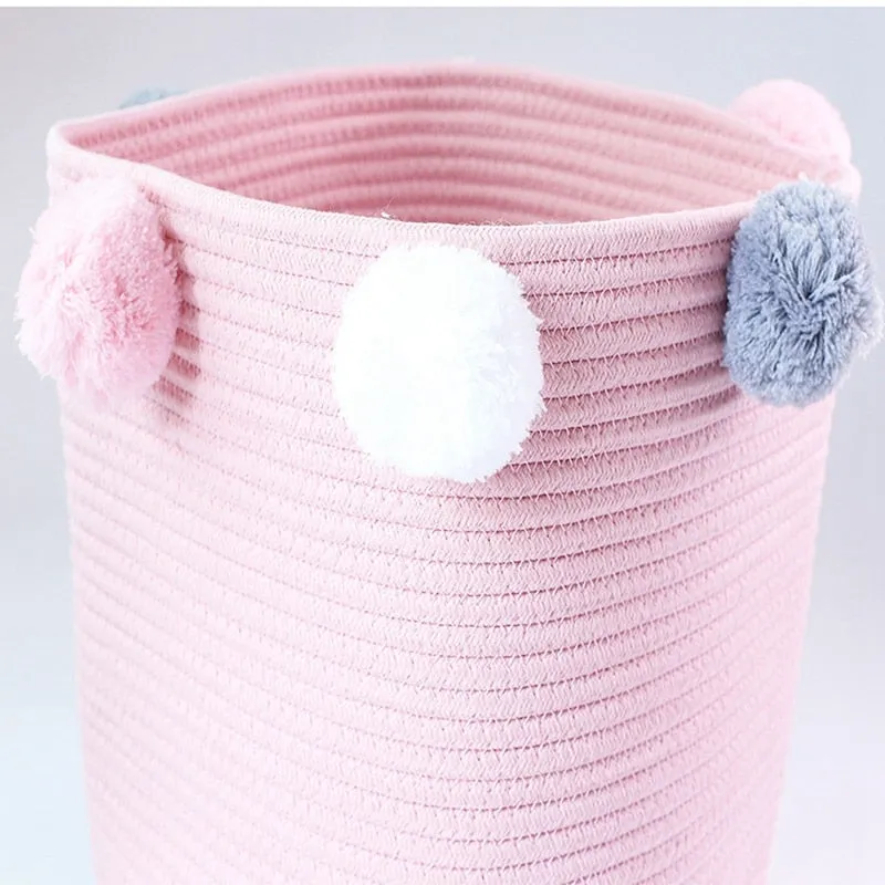 Storage Baskets with Pom-Poms